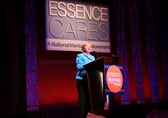 Senator Hillary Clinton Stops by the 2007 ESSENCE Music Festival