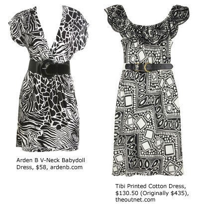 Trend Alert: Black and White Print Dresses