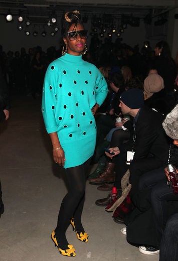 Celebrities Out And About During Fashion Week 2010