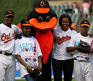 First Lady Diary: Michelle Obama Throws the First Pitch