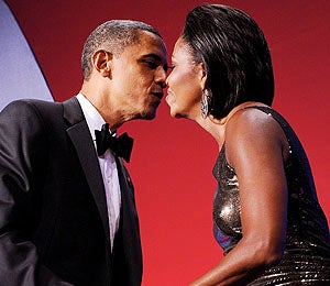 First Lady Diary: The Obamas' Presidential Kiss