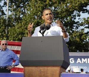 Book-Thrower and Naked Man at Obama Rally