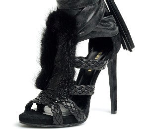Daily Dose: Emilio Pucci Leather Sandal with Fur Trim