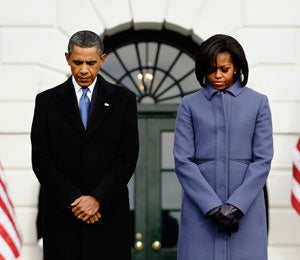 Obama Watch: The First Couple Take Moment of Silence