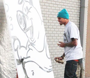 Star Gazing: Chris Brown Makes Art in W. Hollywood