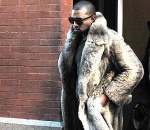 Star Gazing: Kanye West Rocks a Fur for Jay-Z Meeting