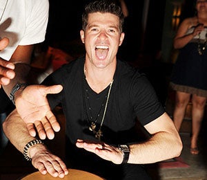 Star Gazing: Robin Thicke Plays the Conga in Vieques
