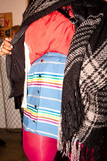 Street Style: Chic Coats & Accessories at Art Show