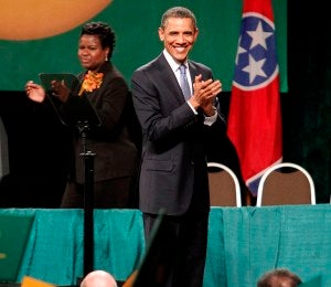Obama Makes Surprise Visit to Memphis H.S. Graduation