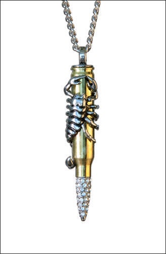 Bullets 4 Peace Stainless Steel Bullet Pendant with Koi Stainless Steel tip.