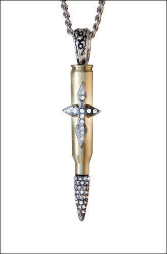 Bullets 4 Peace Stainless Steel Bullet Pendant with Koi Stainless Steel tip.