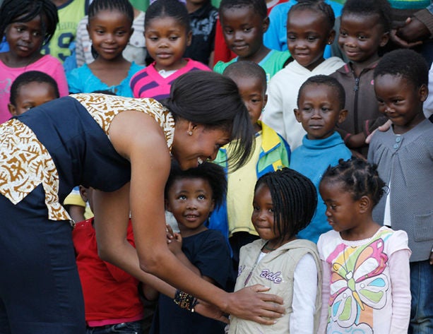 Michelle Obama and Daughters Visit South Africa