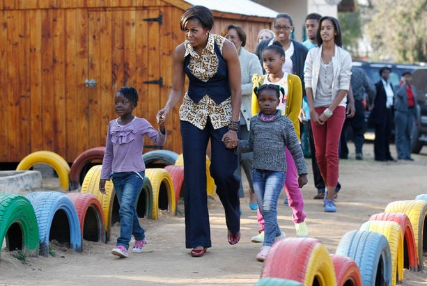 Michelle Obama and Daughters Visit South Africa