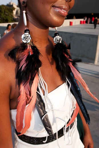 How to Wear: Feathered Earrings