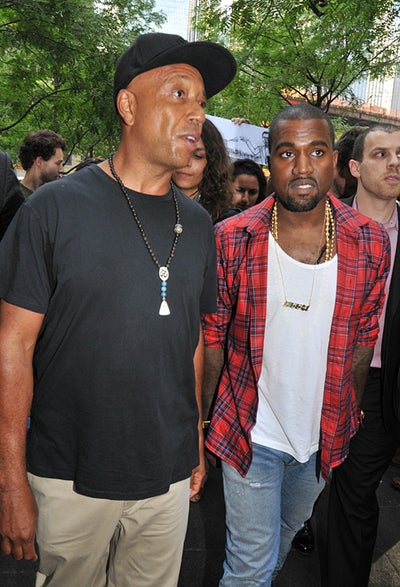 Kanye West and Russell Simmons Visit Wall Street Protest