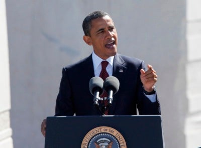 President Obama Speaks at Martin Luther King, Jr. Memorial
