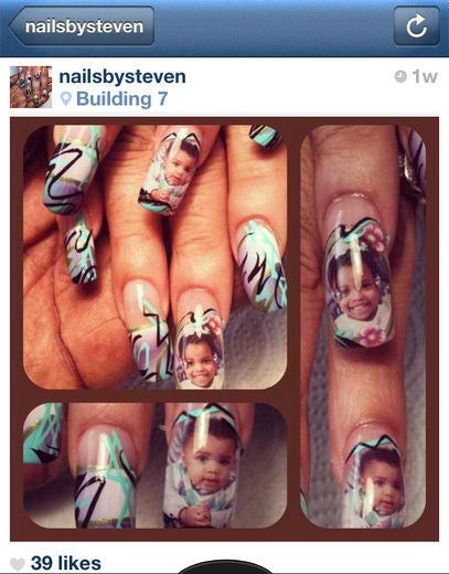 Beyoncé Shows Photo of  Jay-Z Painted on Nails & More Portrait Nail Art