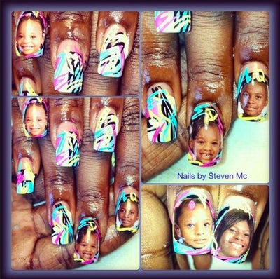 Beyoncé Shows Photo of  Jay-Z Painted on Nails & More Portrait Nail Art