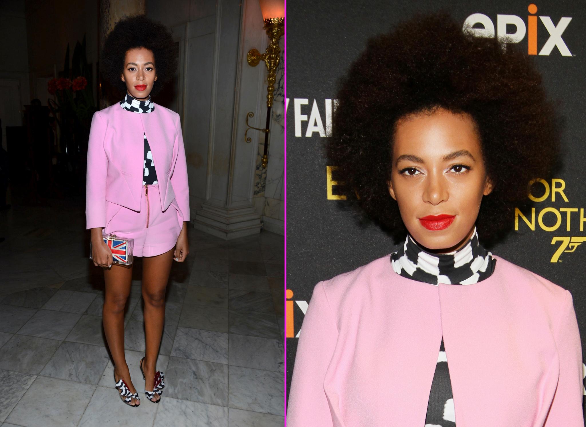 Celeb Beauty: Solange's Bright Lip Hues