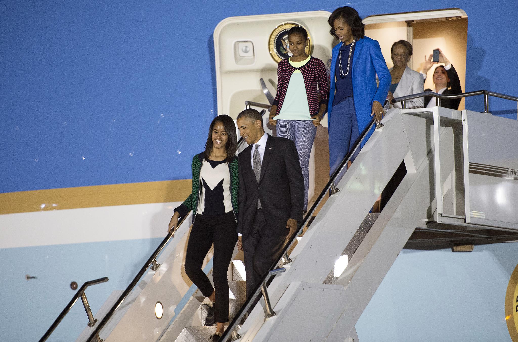 Malia and Sasha Obama Get Briefed Before International Trips