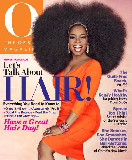 Oprah Shows Off A 3.5 Pound Wig On O! Magazine Cover