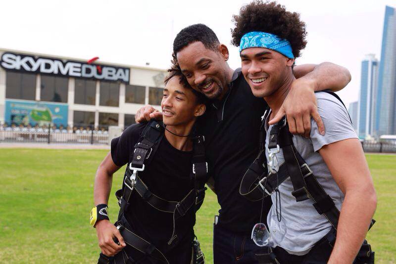Will Smith Takes Sons Skydiving
