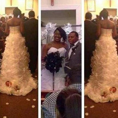 Bride Ties Newborn to Wedding Dress, Drags Her Down the Aisle