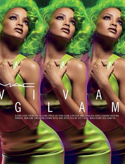 Rihanna Gleams in Green for New MAC Ad

