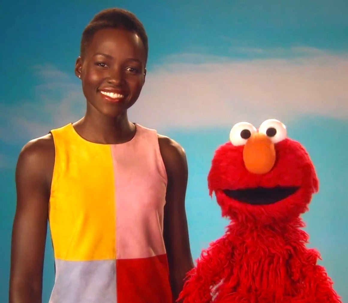 Lupita Nyong'o Visits Elmo on 'Sesame Street'
