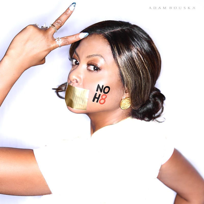 Taraji P. Henson Supports NOH8 Campaign for LGBT Rights