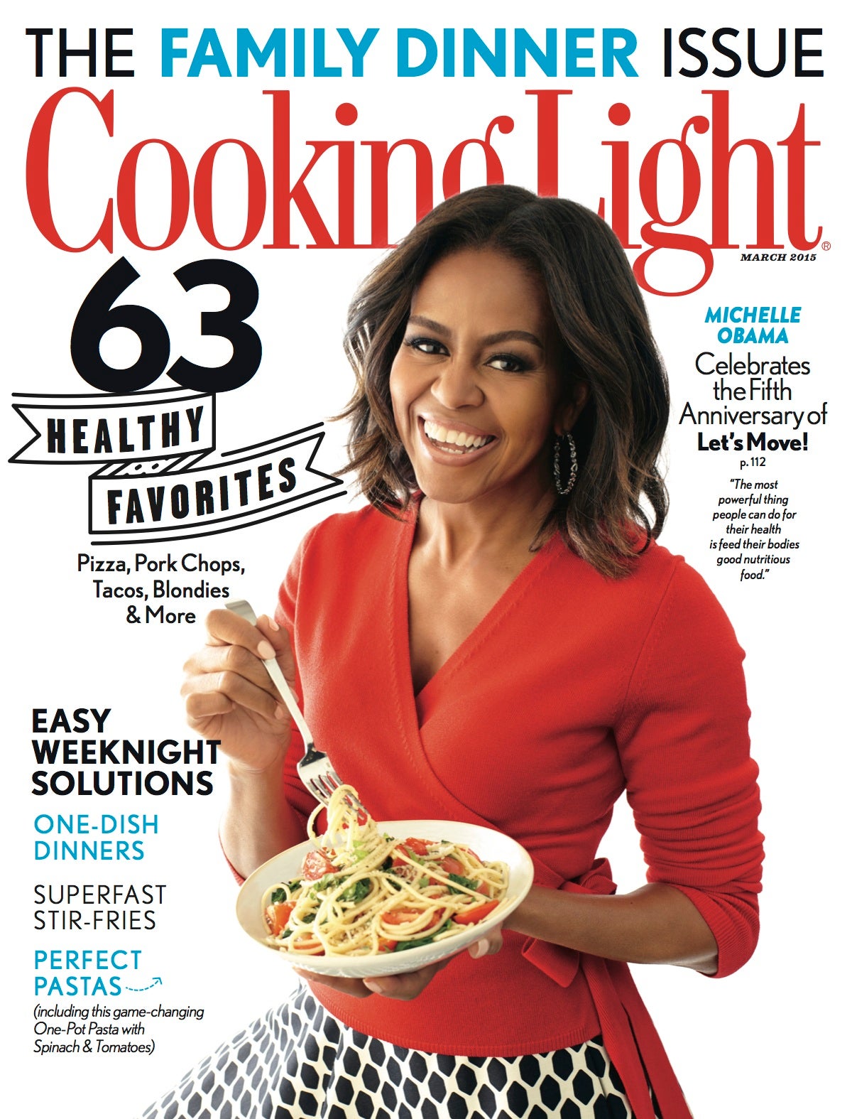 Michelle Obama Covers the March 2015 Issue of 'Cooking Light'
