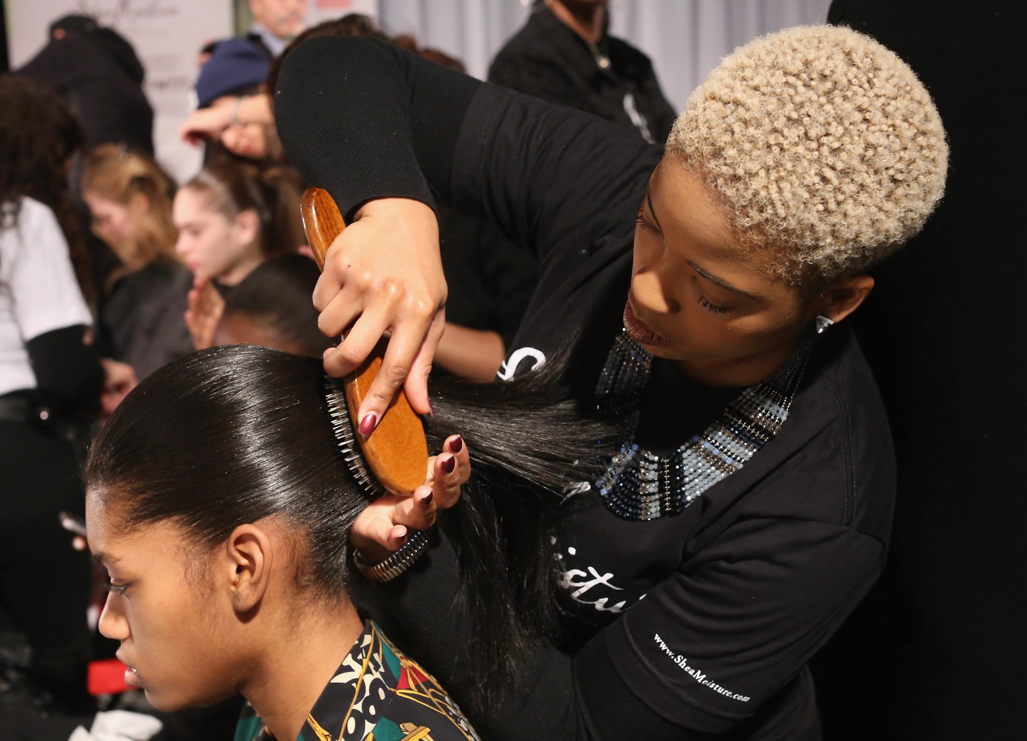 Backstage at The Tracy Reese Fall '15 Show