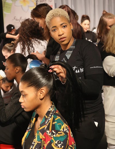Backstage at The Tracy Reese Fall ’15 Show