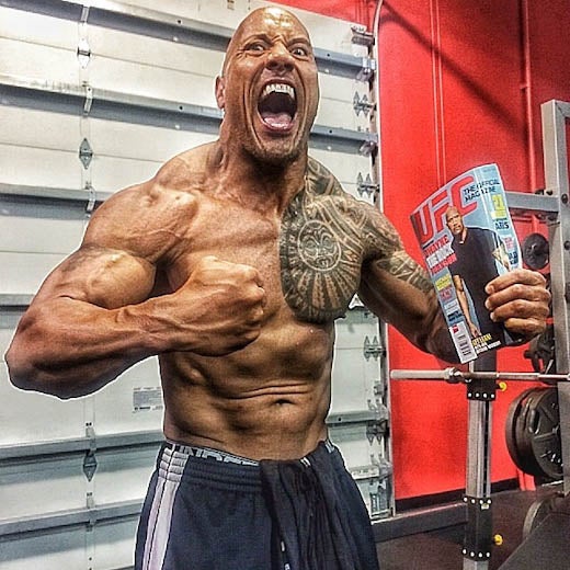 18 Sexy Photos Of Dwayne Johnson Shirtless (You're Welcome!)
