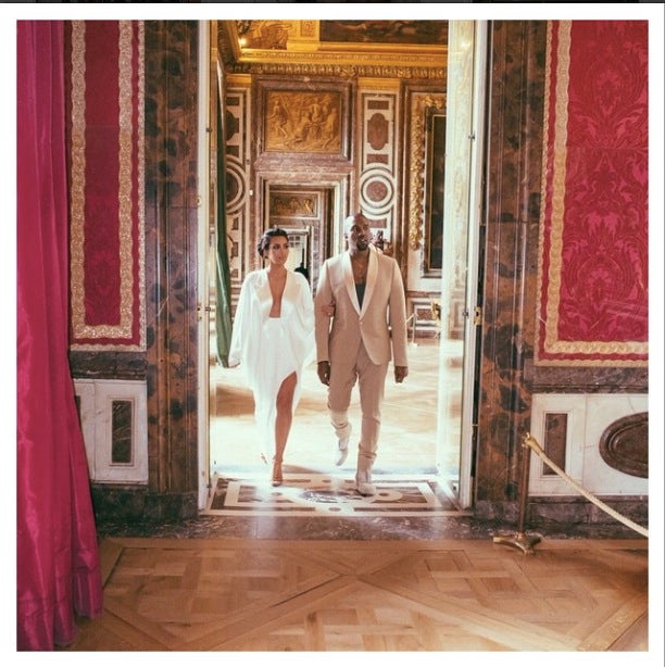 Kim and Kanye Celebrate One Year Anniversary with Throwback Wedding Pics
