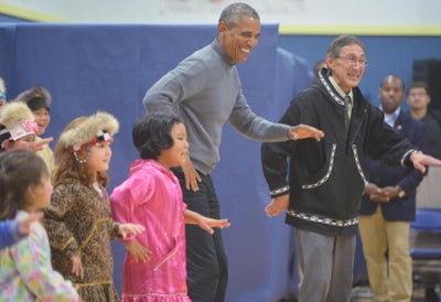 Must See: President Obama Joins in on Native Dance With Students in Alaska