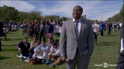 Must-See: ‘Daily Show’ Correspondent Roy Wood Jr. Crashes Million Man March Anniversary Rally