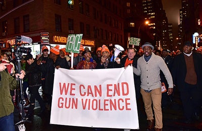 See Spike Lee’s Anti-Gun Violence Protest Following ‘Chiraq’ Premiere