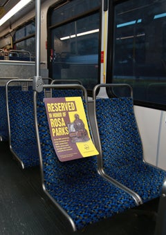 Rosa Parks Honored by Dallas City Buses with Reserved Seating in Front of Buses