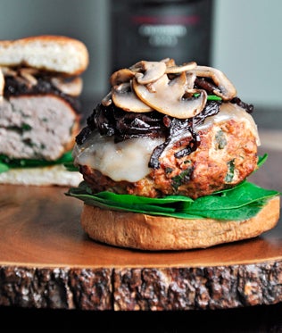 Food Blogger Christine Arel's Recipe for Spinach Turkey Burgers w/ Carmalized Onions