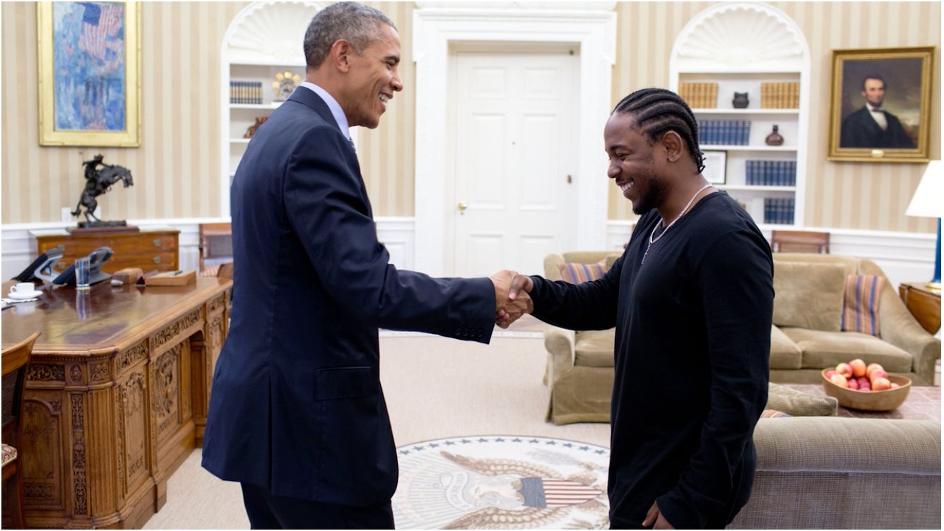POTUS and Kendrick Lamar Had a Sit-Down Meeting in the Oval Office
