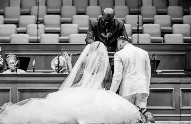 Bridal Bliss: See Childhood Friends Eghosa and Eyituoyo’s Old Hollywood Wedding