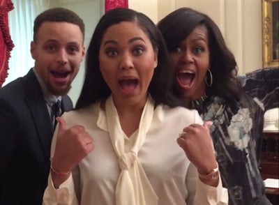 Ayesha, Stephen Curry Team Up With Michelle Obama For The Cutest Dubsmash
