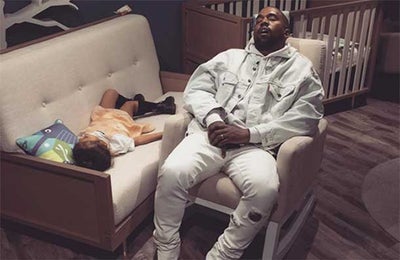 This Photo Of Kanye West and Daughter North Napping Will Make Your Monday