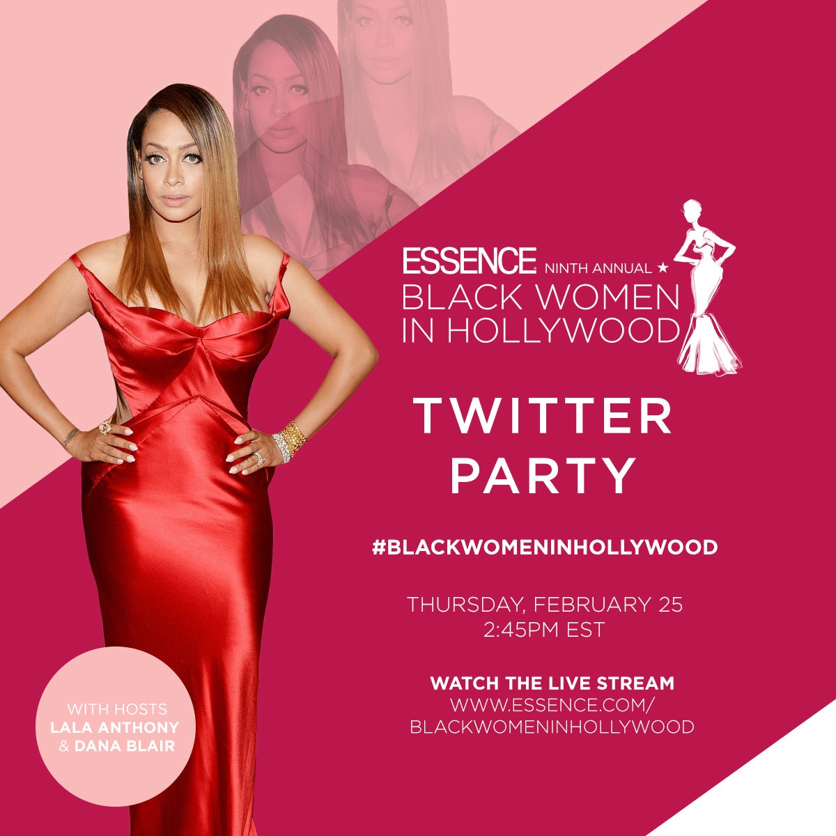 LaLa Anthony to Host ESSENCE Black Women in Hollywood Red Carpet Livestream Today!