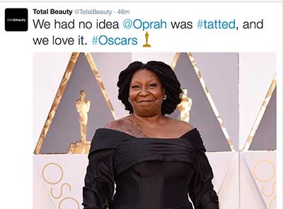 Do Better! Beauty Website Mistakes Whoopi Goldberg For Oprah Winfrey at The Oscars