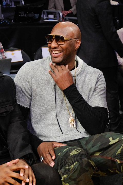 Lamar Odom Makes First Appearance At an NBA Game Since Hospitalization