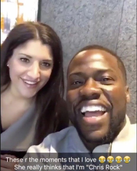 Kevin Hart Plays Along After 'Fan' Mistakes Him for Chris Rock
