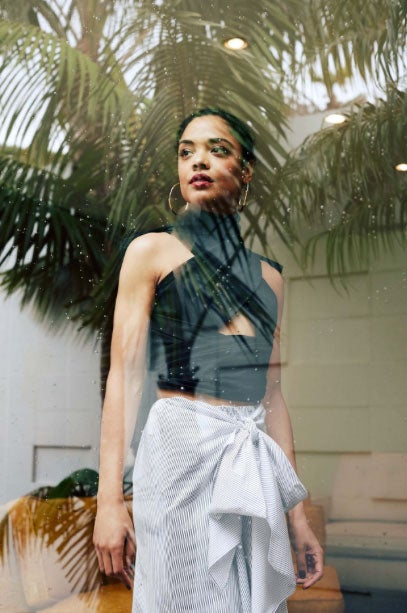 'Creed' Actress Tessa Thompson Models New Afro-Cuban Inspired Tome Collection