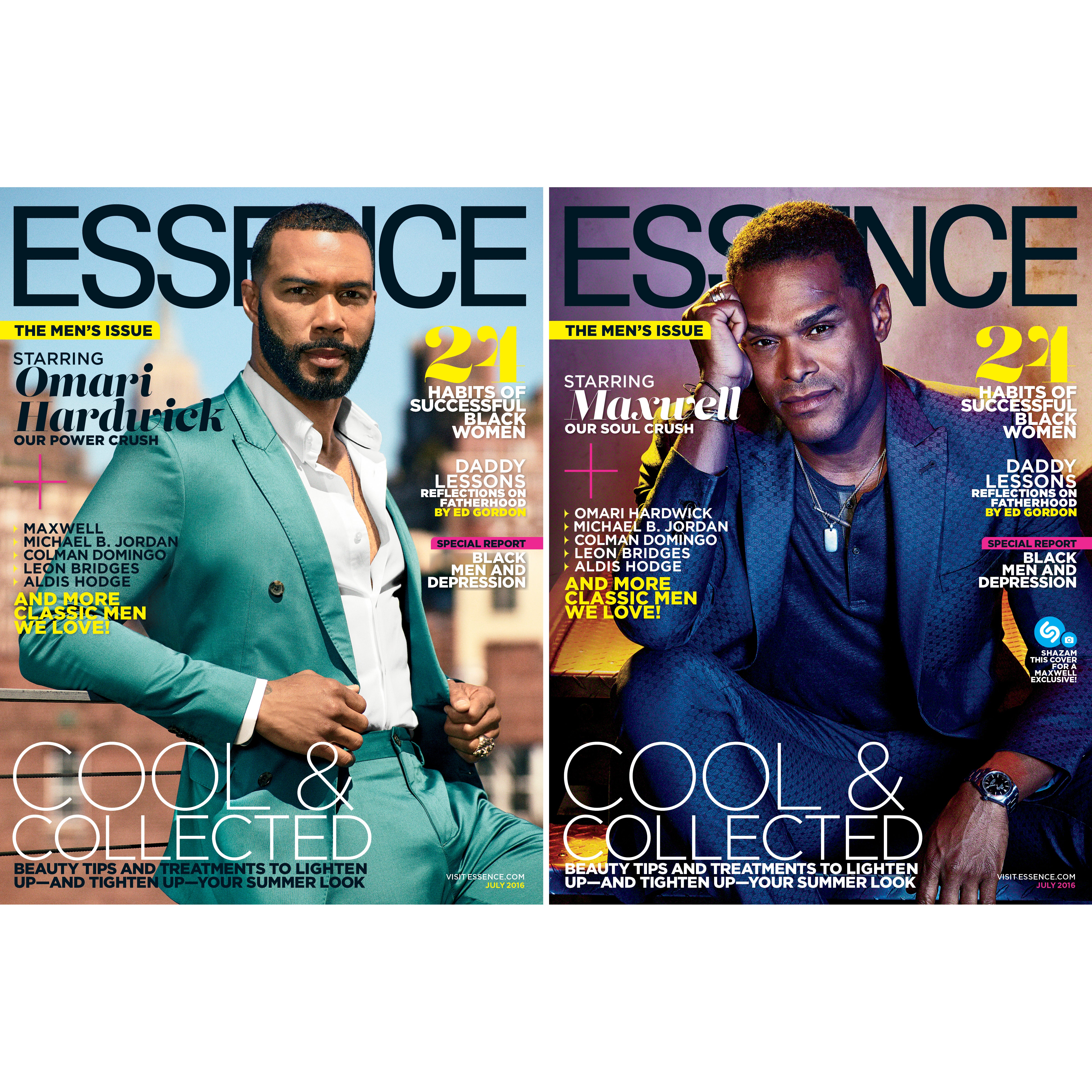Maxwell and Omari Hardwick Sizzle on July Covers of ESSENCE
